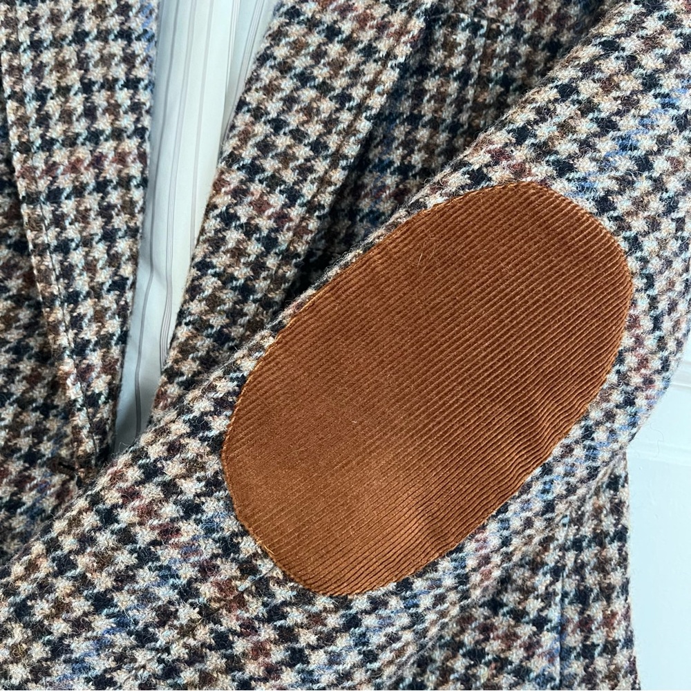 LIKE NEW J Crew Brown Multi Houndstooth Wool-Blend Blazer - Picture 5 of 12